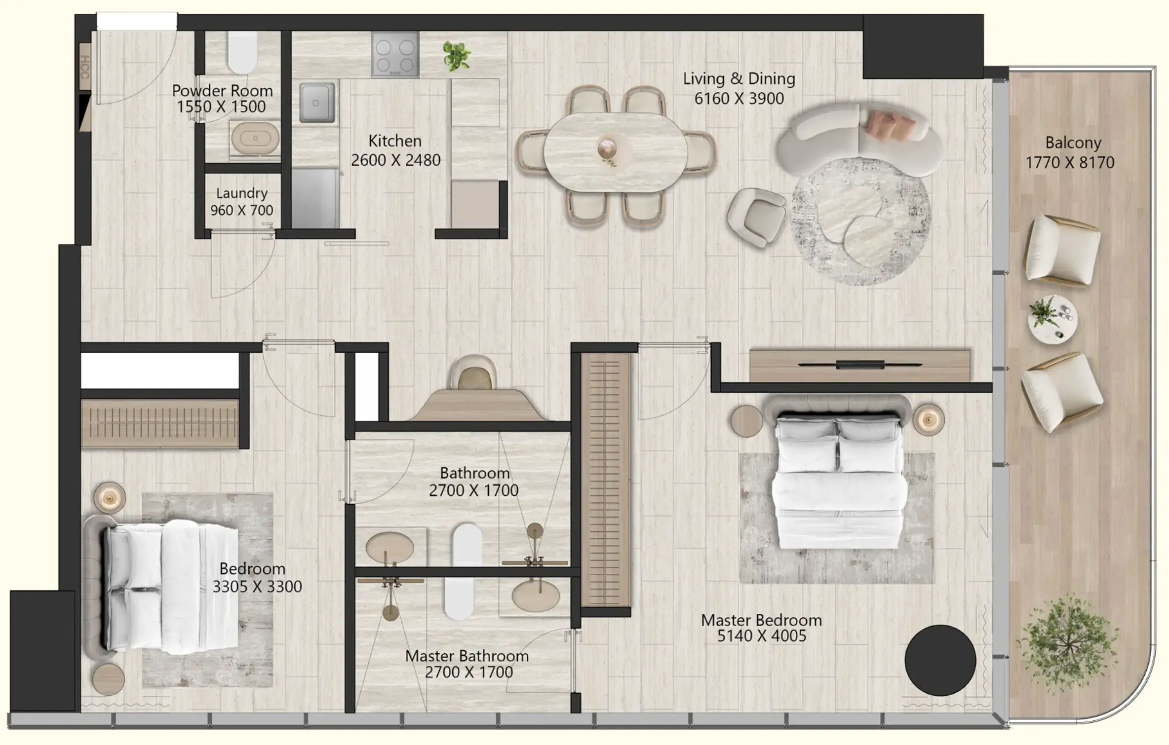 2 Bedrooms