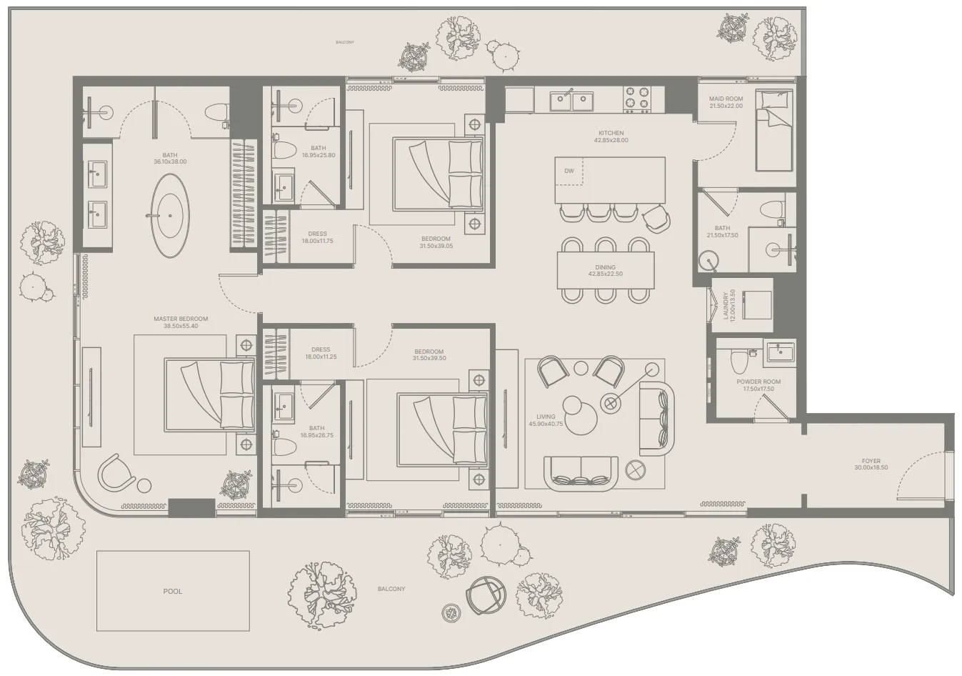 3 Bedrooms