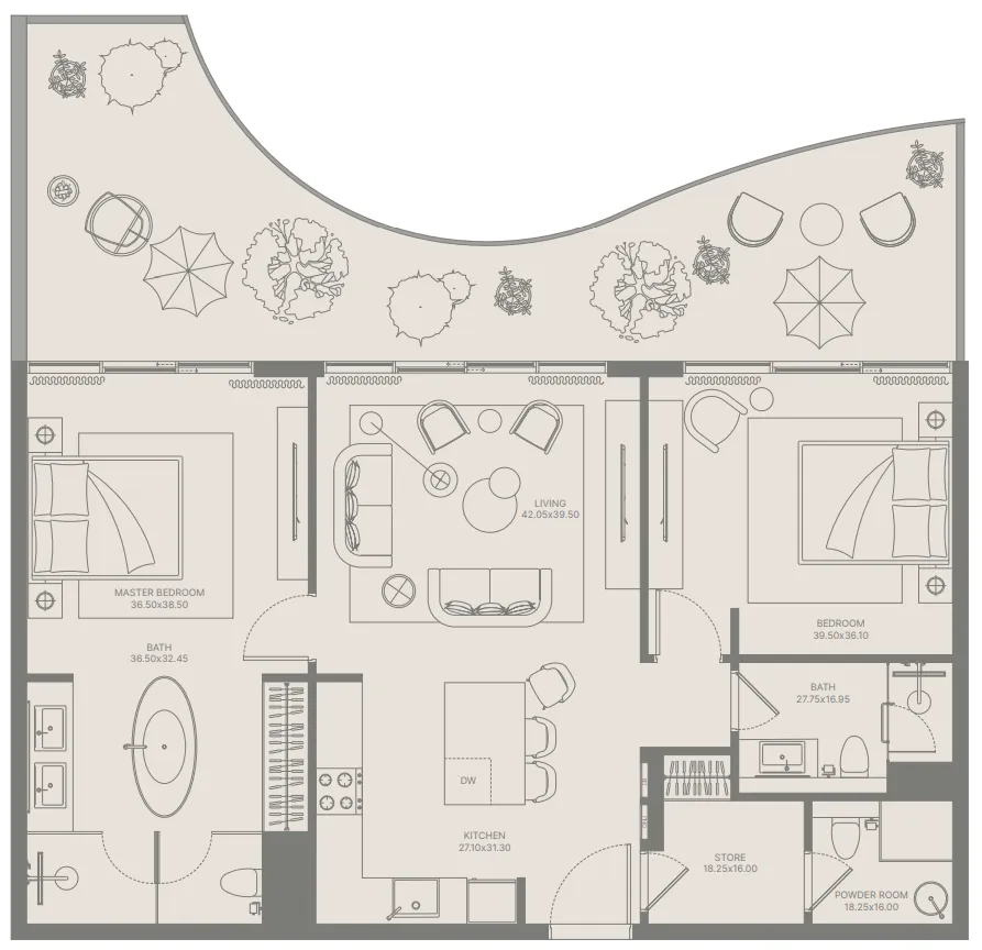 2 Bedrooms
