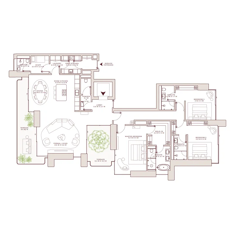 3 Bedrooms