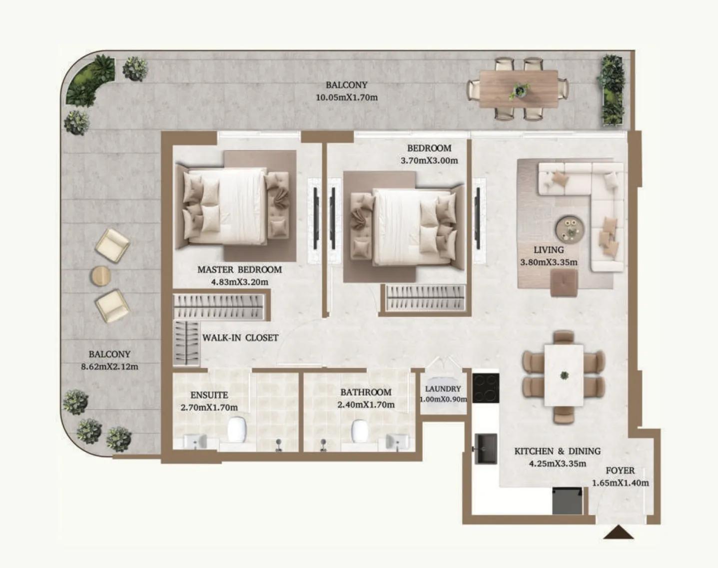 2 Bedrooms