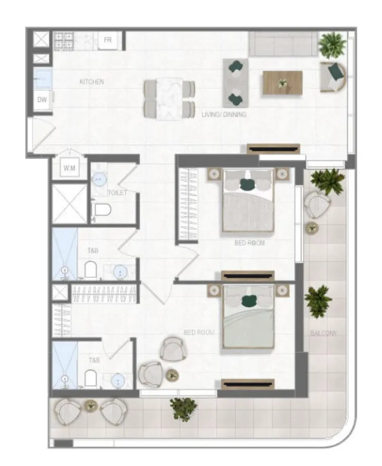 2 Bedrooms