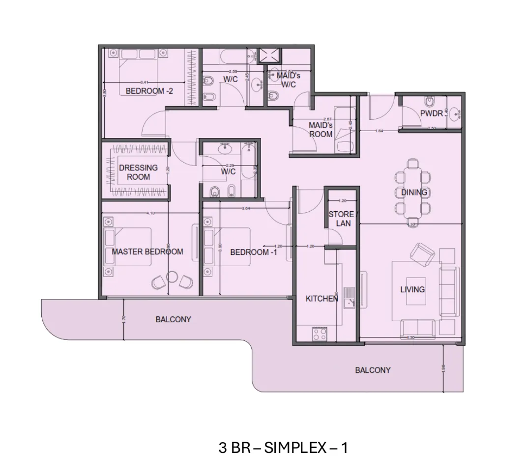 3 Bedrooms