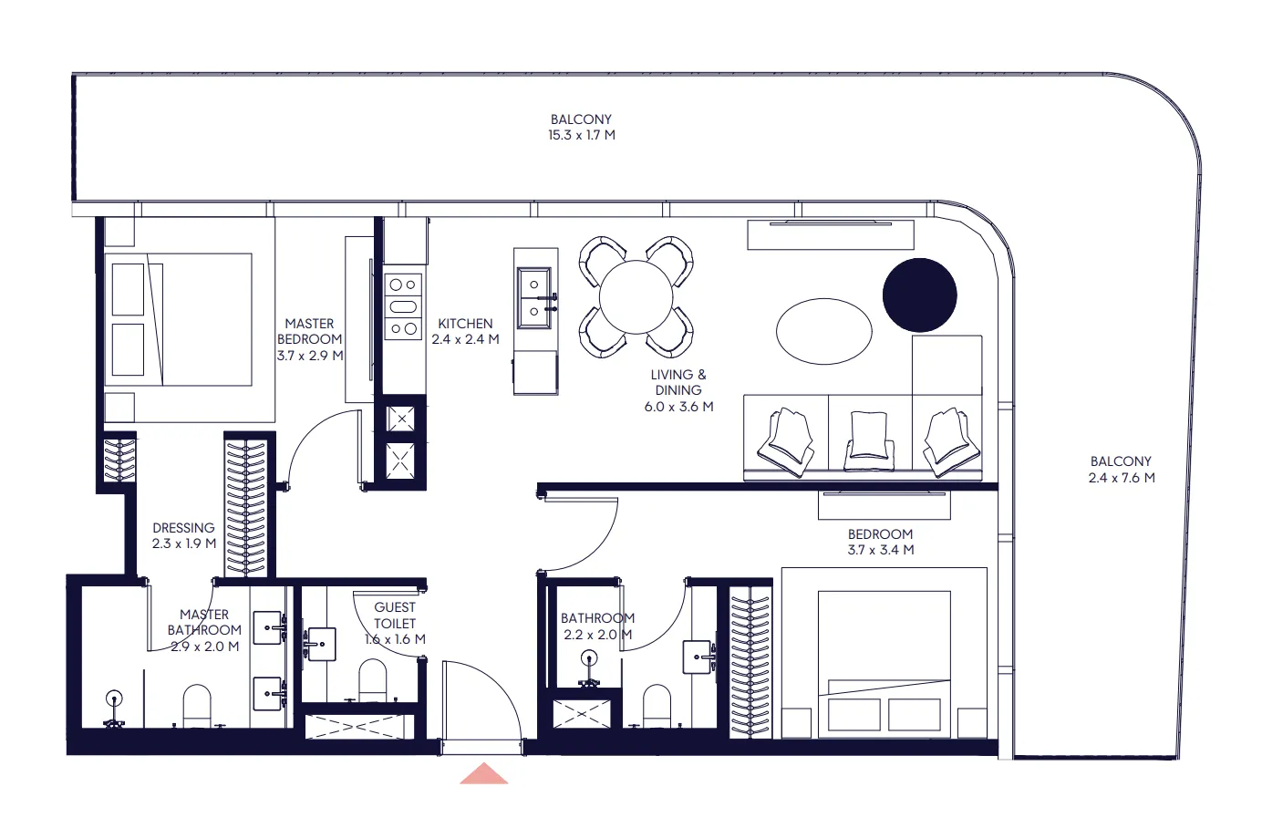 2 Bedrooms