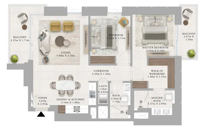 2 Bedrooms
