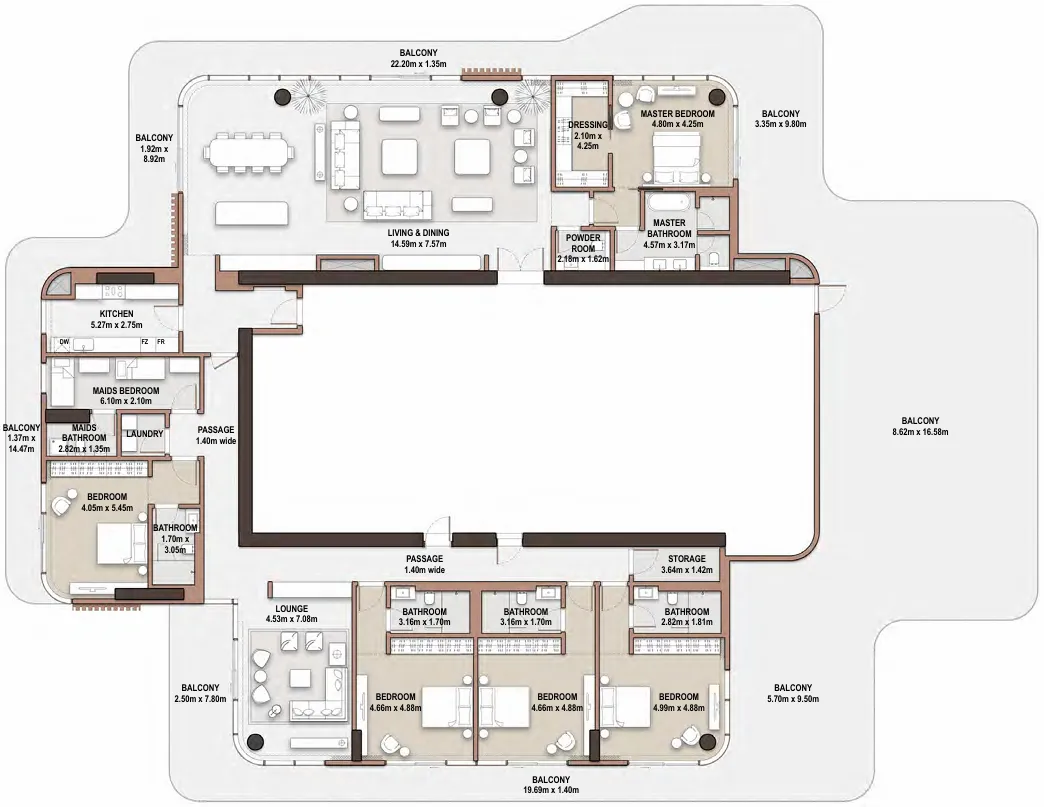 5 Bedrooms