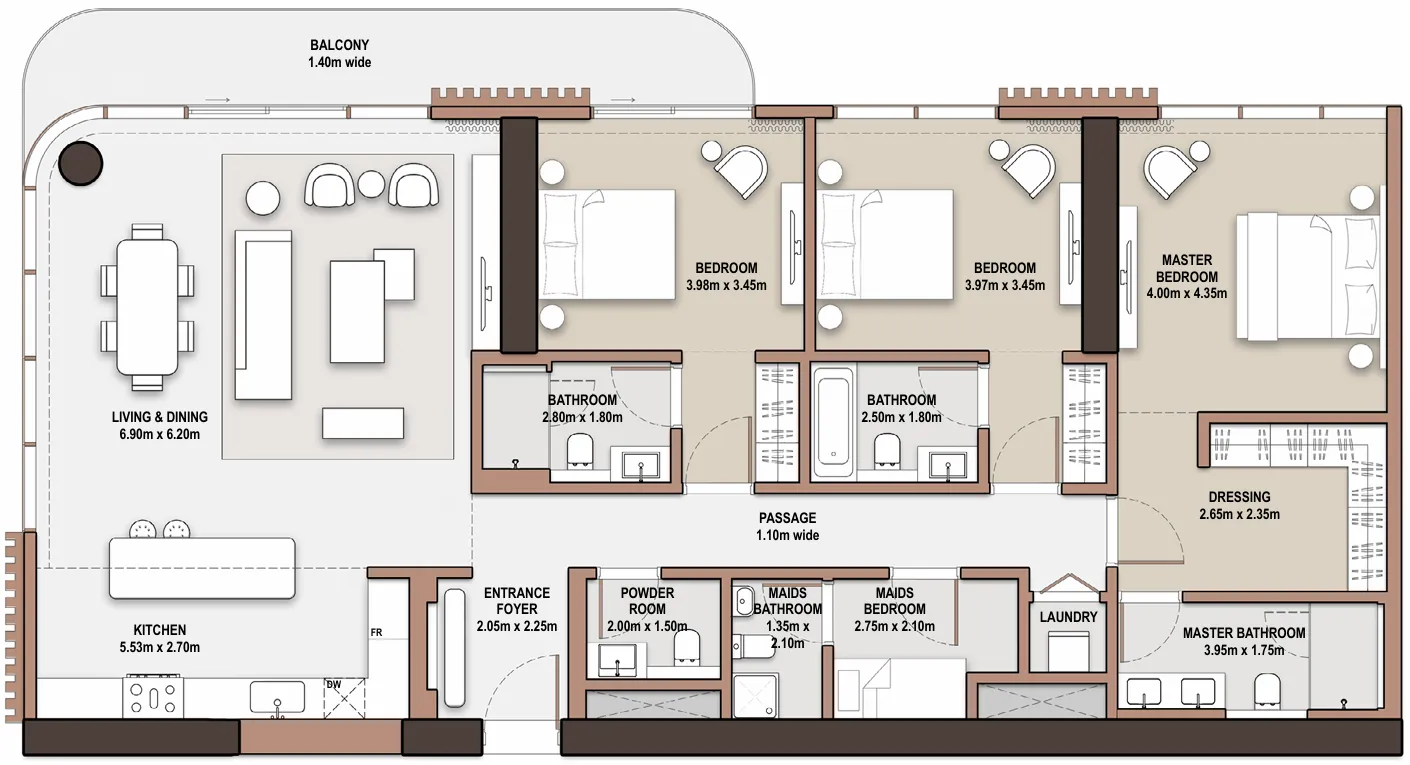 3 Bedrooms