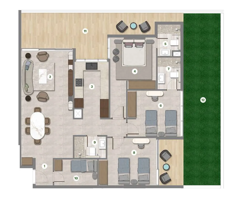 3 Bedrooms