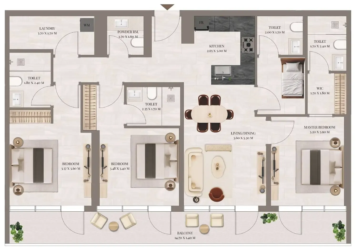 3 Bedrooms