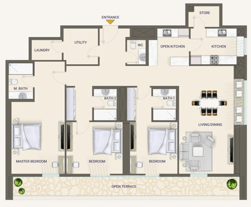 3 Bedrooms