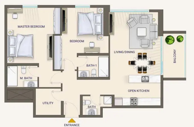 2 Bedrooms