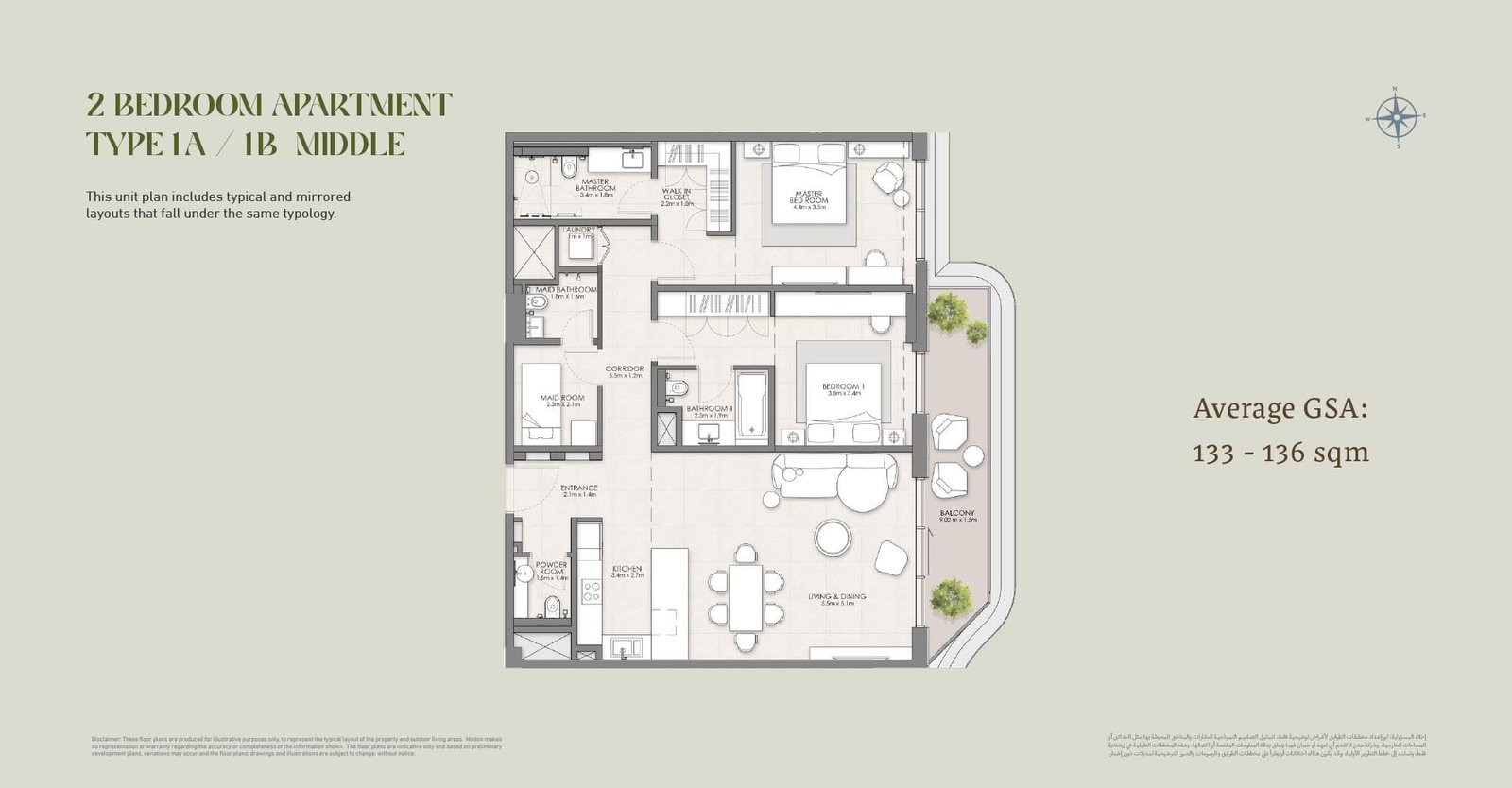 2 Bedrooms