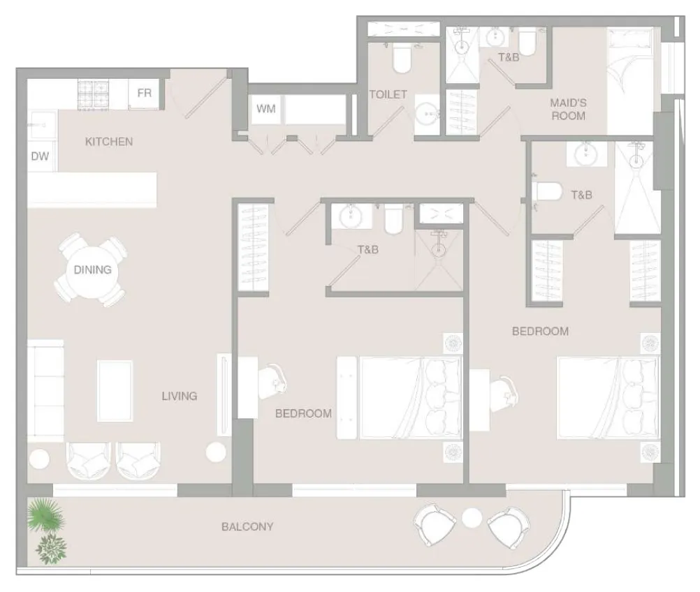 2 Bedrooms