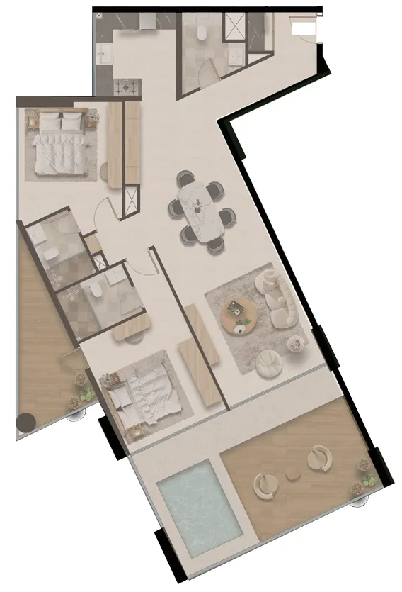 2 Bedrooms