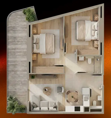 2 Bedrooms
