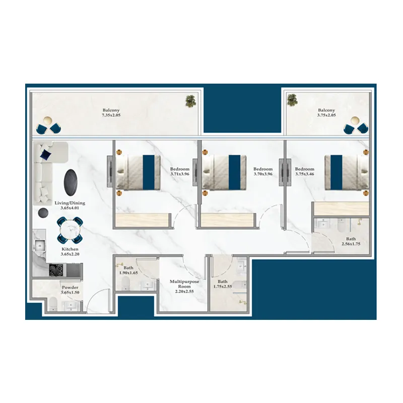 3 Bedrooms
