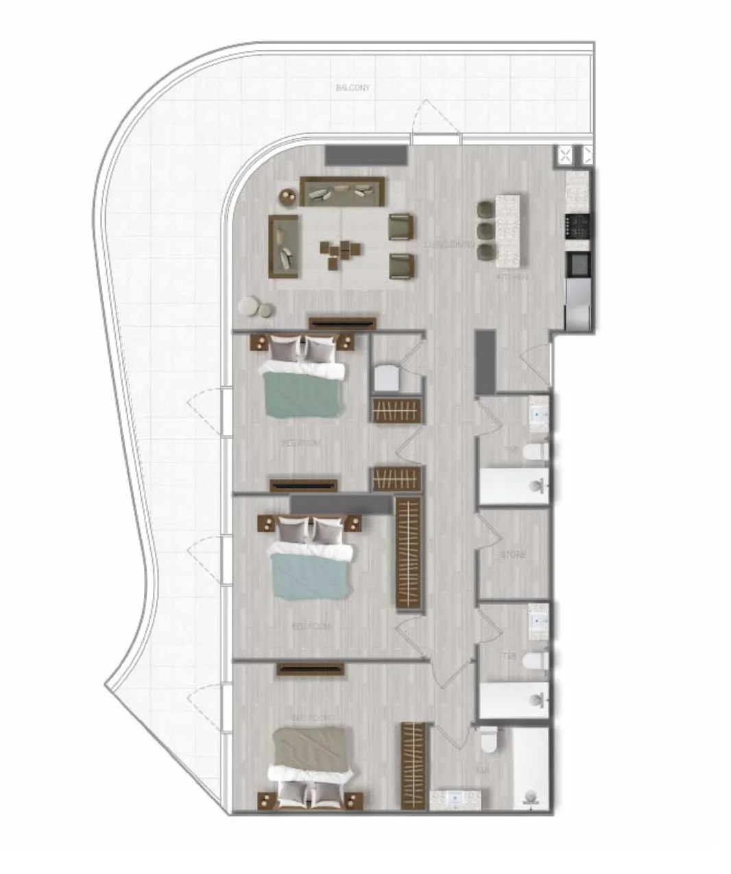 3 Bedrooms