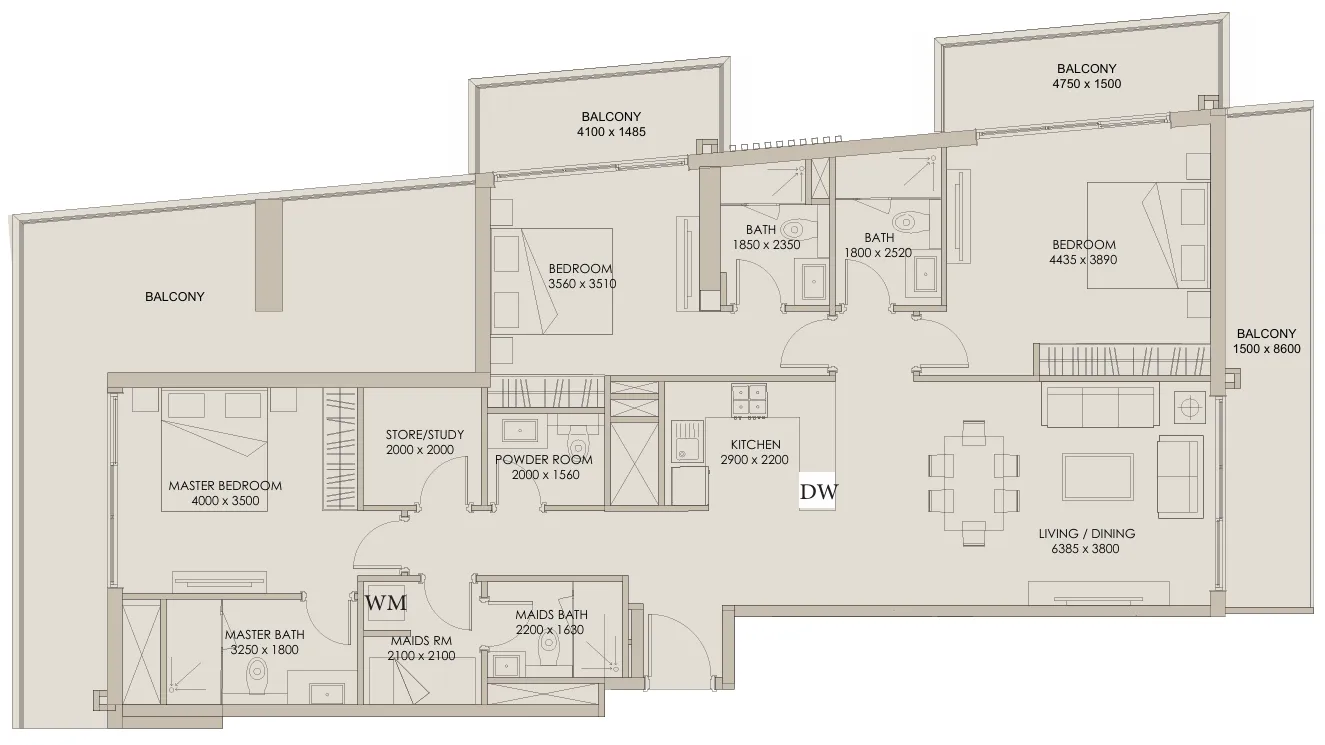 3 Bedrooms