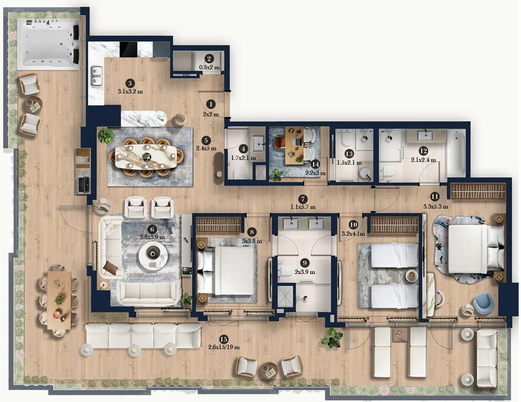 3 Bedrooms