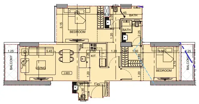 2 Bedrooms