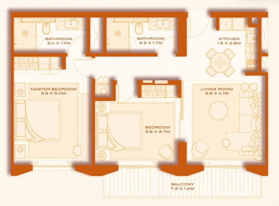 2 Bedrooms
