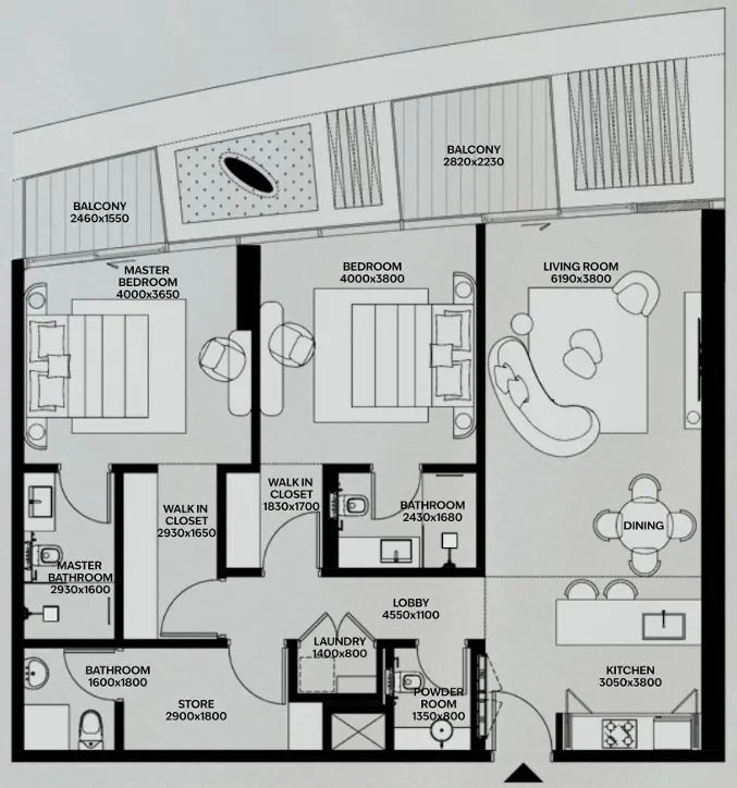 2 Bedrooms