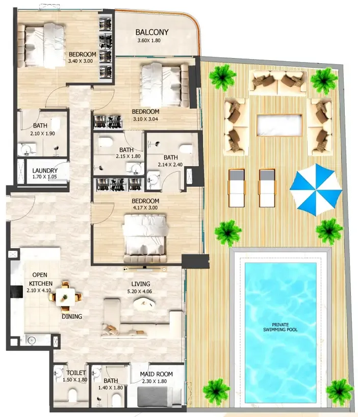 3 Bedrooms