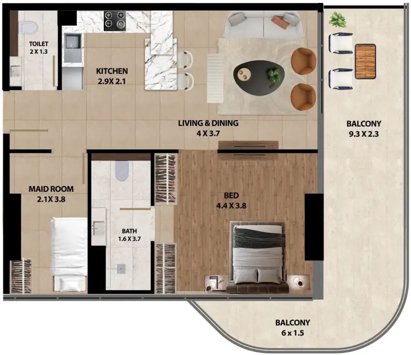 1 Bedroom