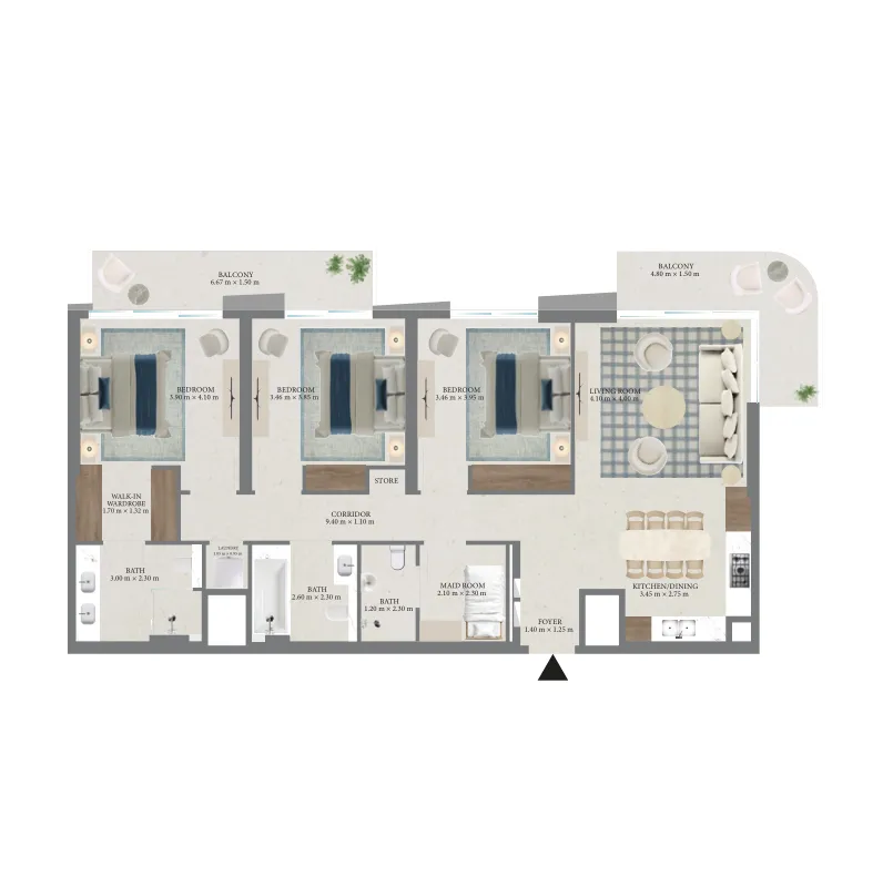 3 Bedrooms