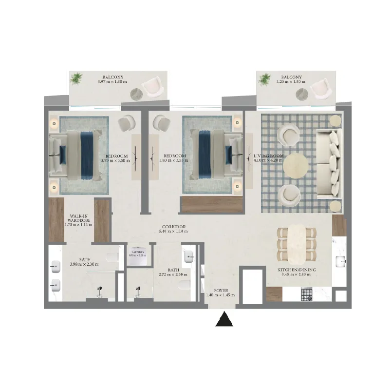 2 Bedrooms
