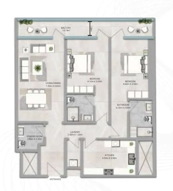 2 Bedrooms