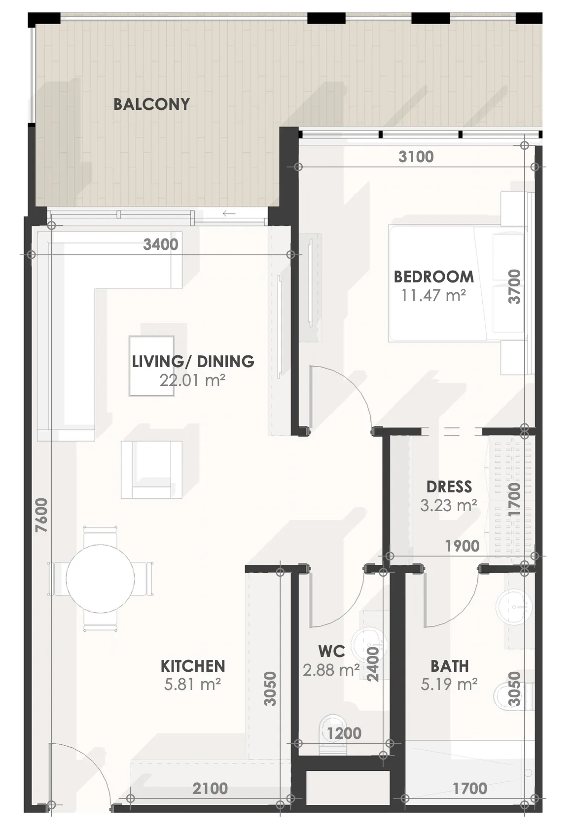 1 Bedroom