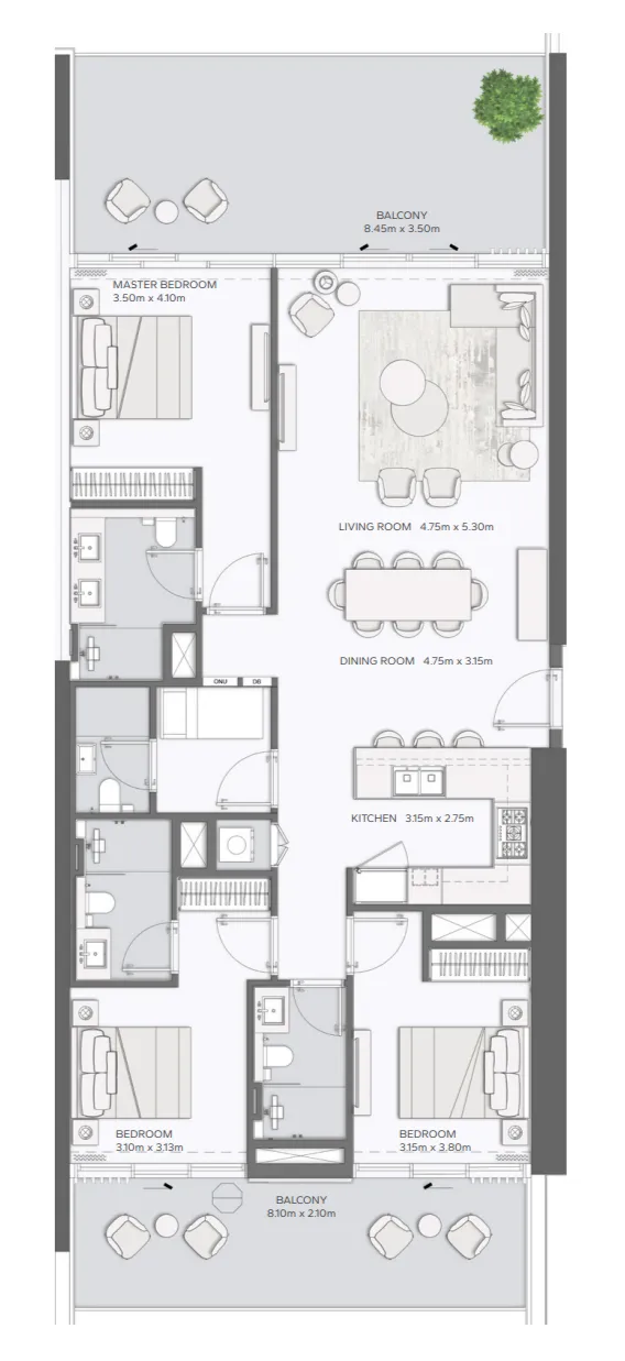 3 Bedrooms