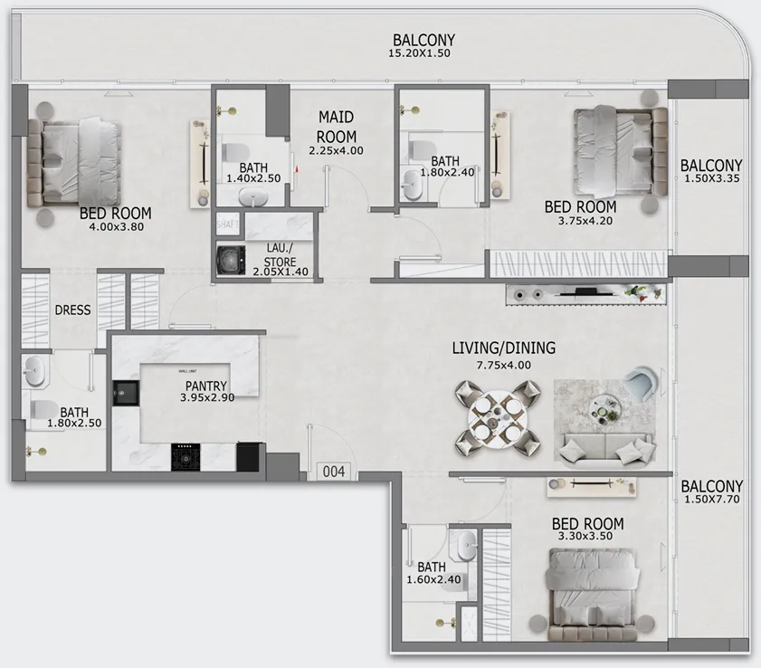 3 Bedrooms