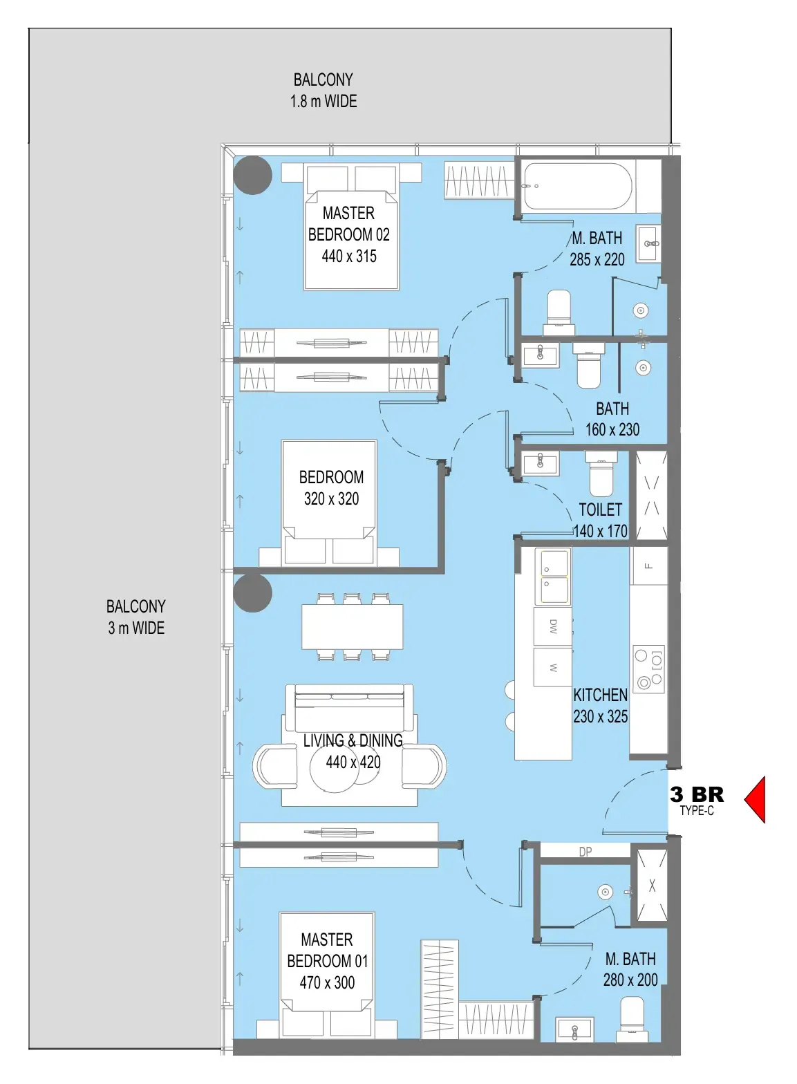 3 Bedrooms