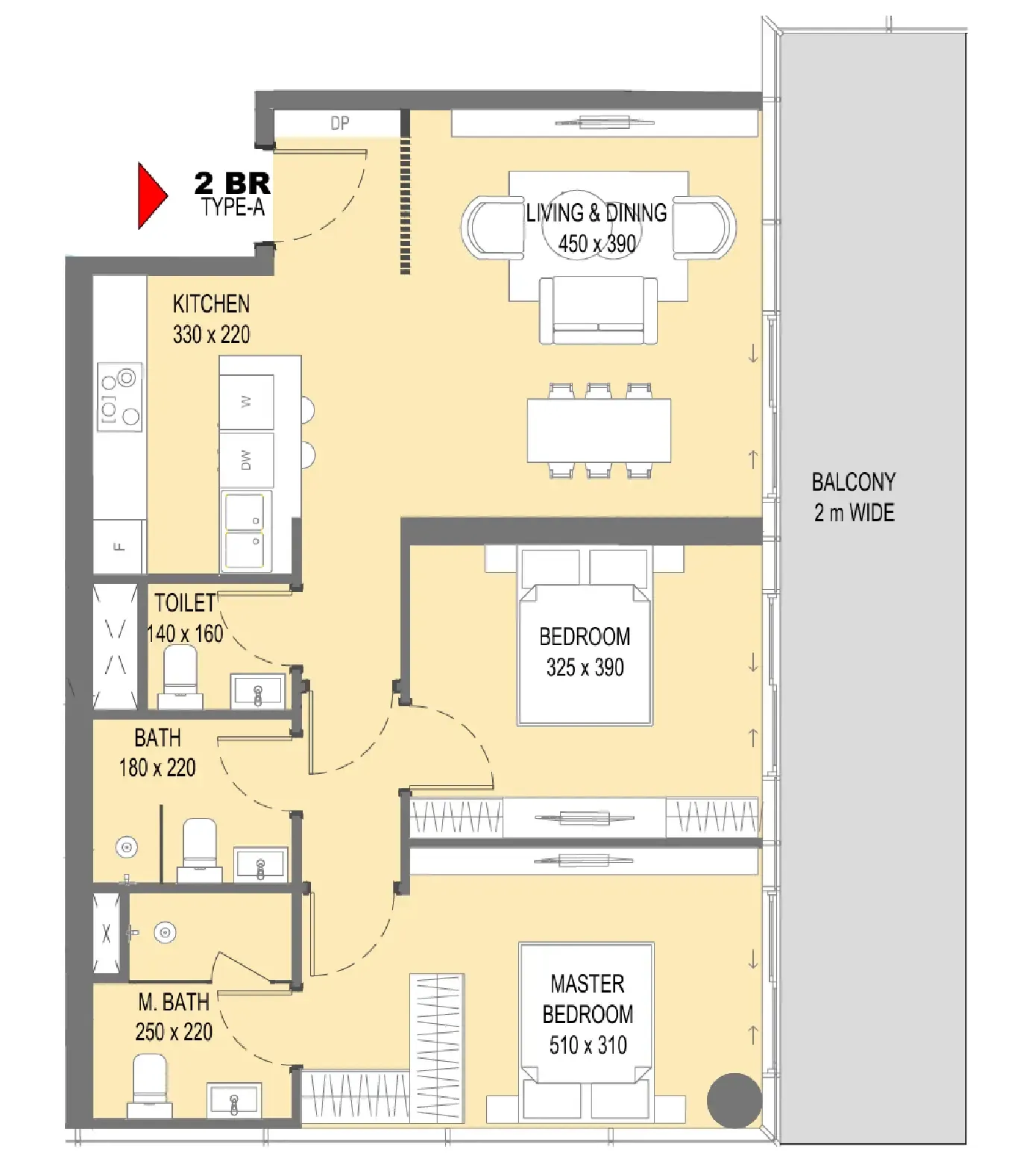 2 Bedrooms