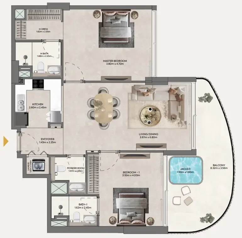 2 Bedrooms