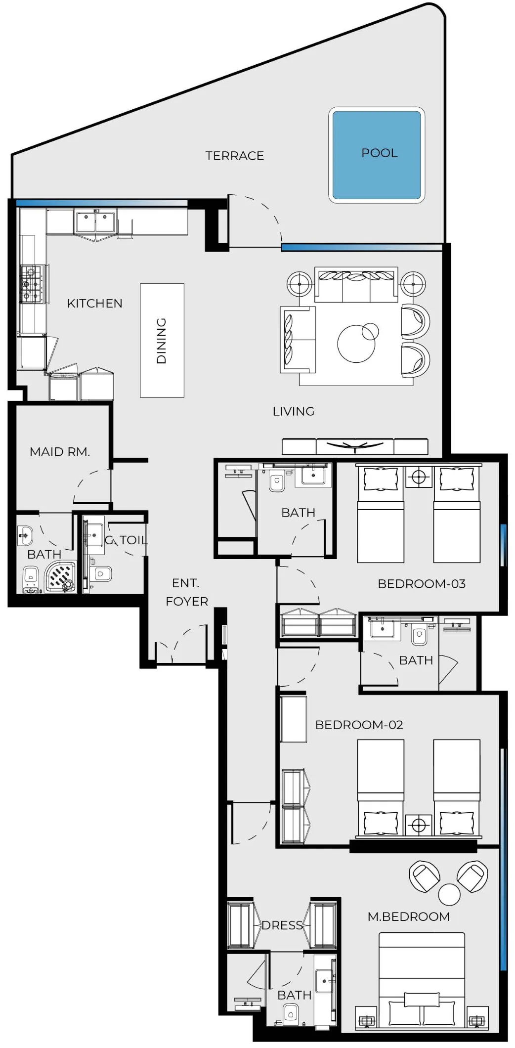 3 Bedrooms