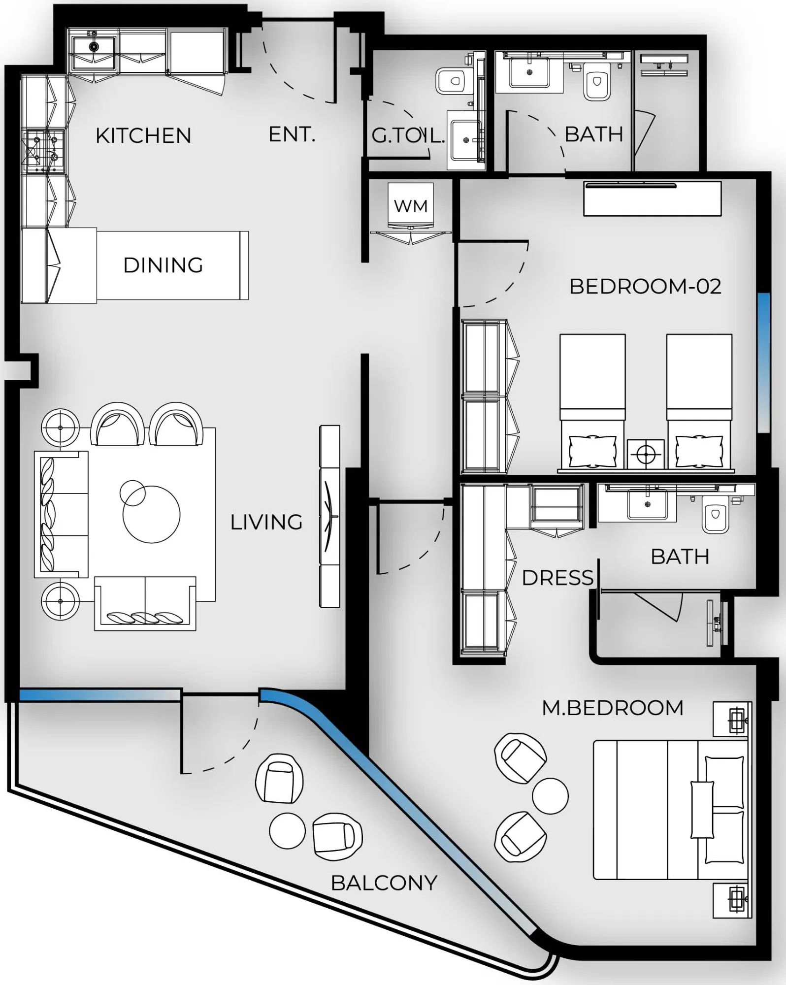 2 Bedrooms