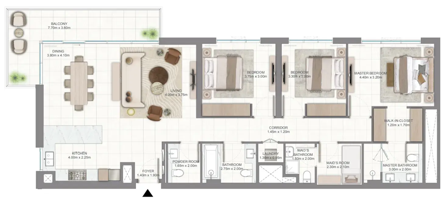 3 Bedrooms