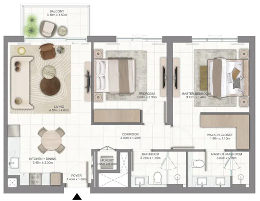 2 Bedrooms