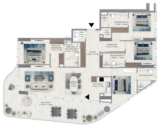 4 Bedrooms