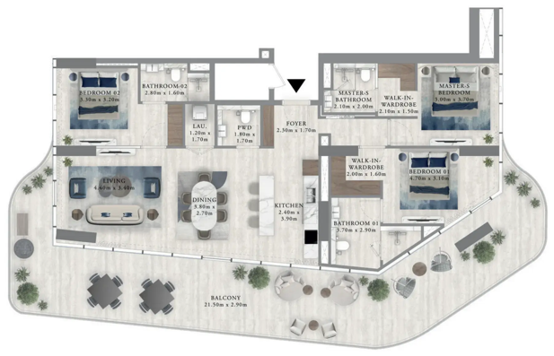 3 Bedrooms