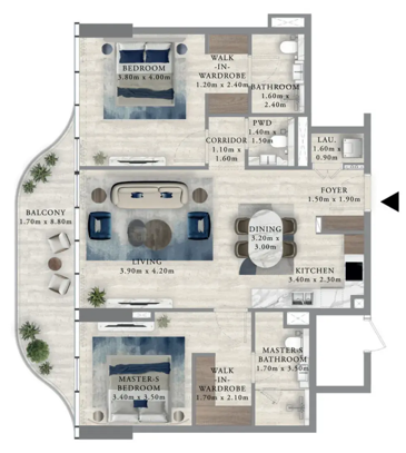 2 Bedrooms