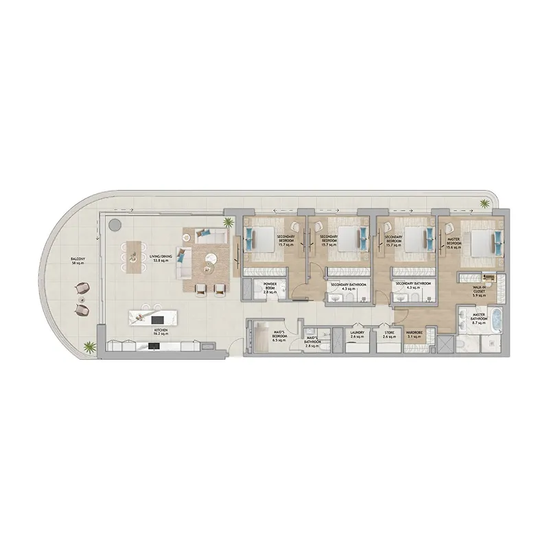4 Bedrooms