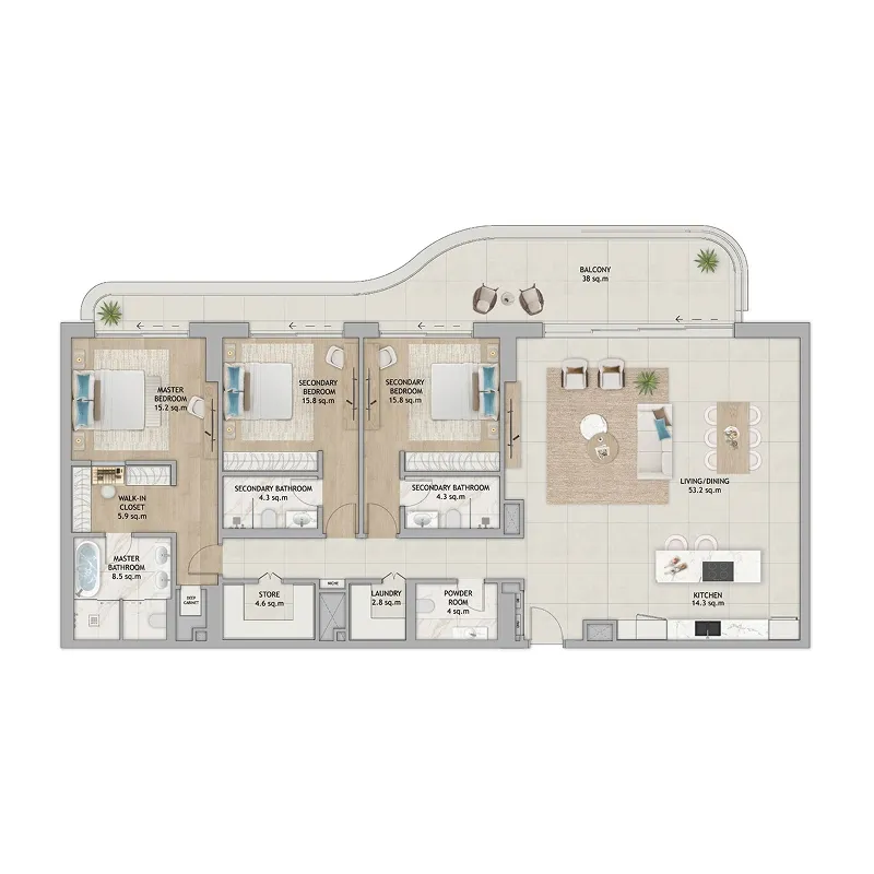 3 Bedrooms