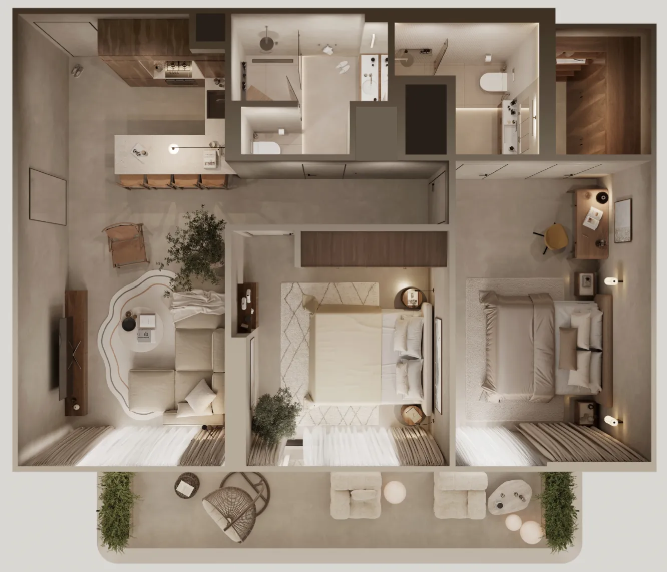 2 Bedrooms