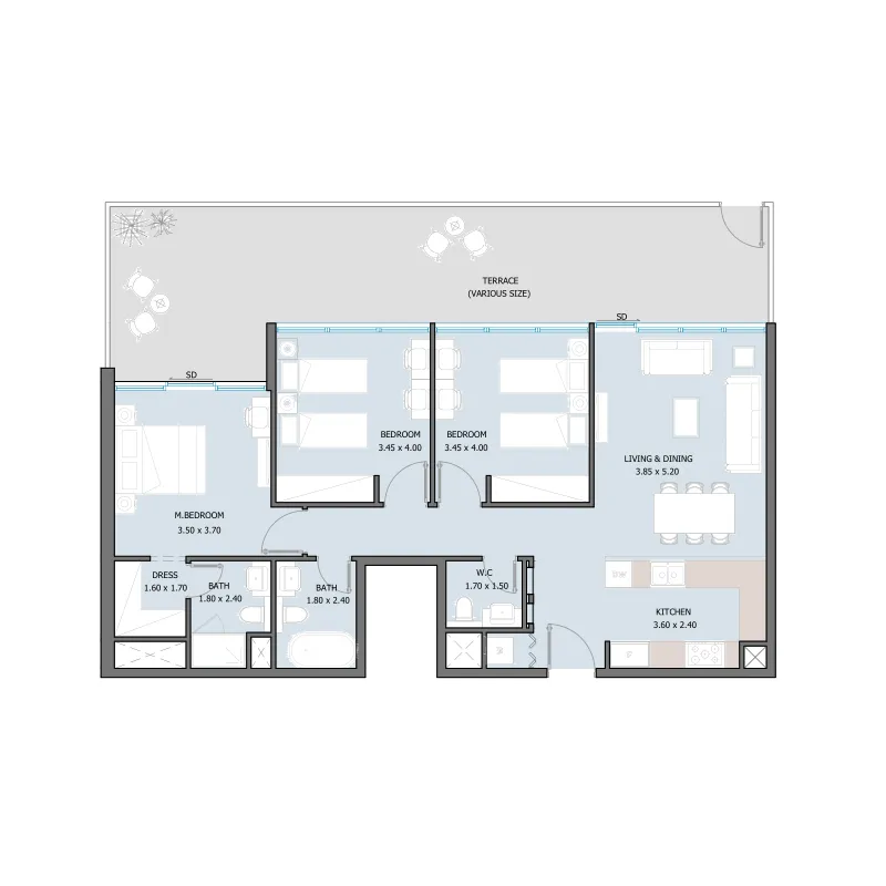 3 Bedrooms