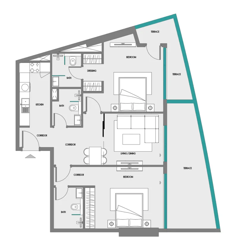 2 Bedrooms