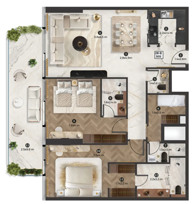 3 Bedrooms